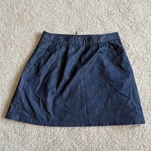 Outback Red Chambray Blue Mini Skirt A Line Size 6